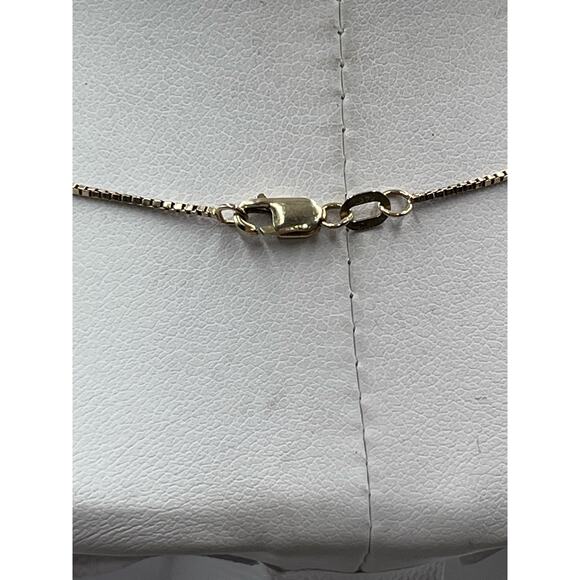 Designer 14kt Italy Yellow Gold 20” Box Link Chain Necklace 2.2 grams - Picture 7 of 14